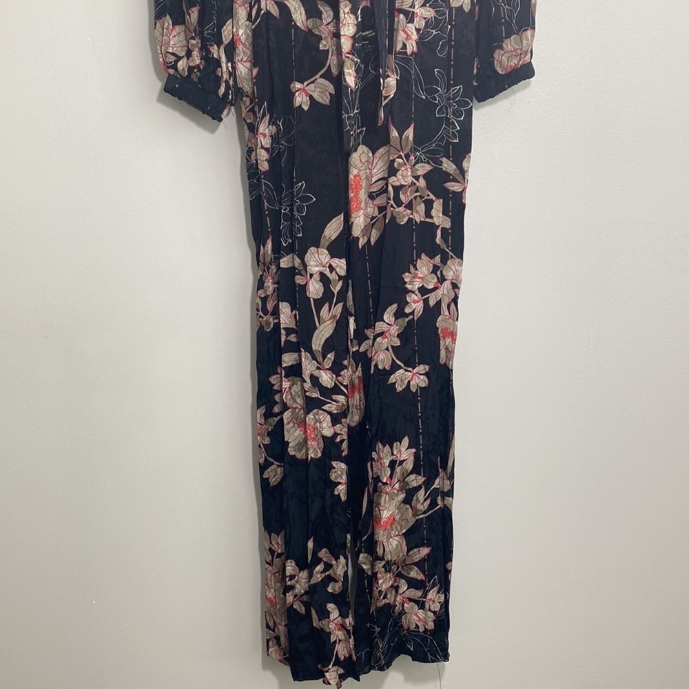 Anthropologie Harlyn Audria Jacquard Floral Jumpsuit Size Small - Picture 4 of 12